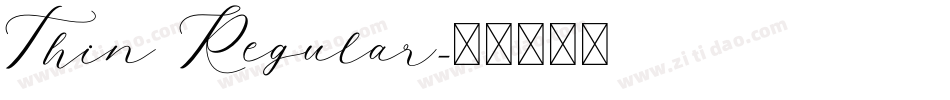 Thin Regular字体转换